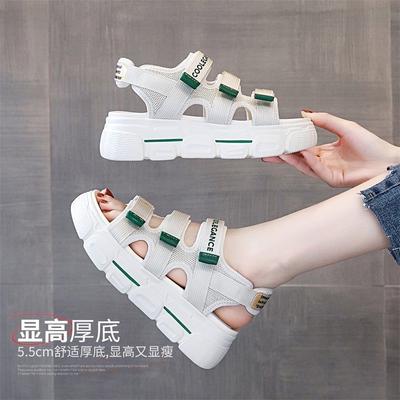 Sports Sandals Women's Summer Platform Muffin Velcro Korean Version Fashion Roman Beach Shoes 2024 Popular Summer Women's Shoes