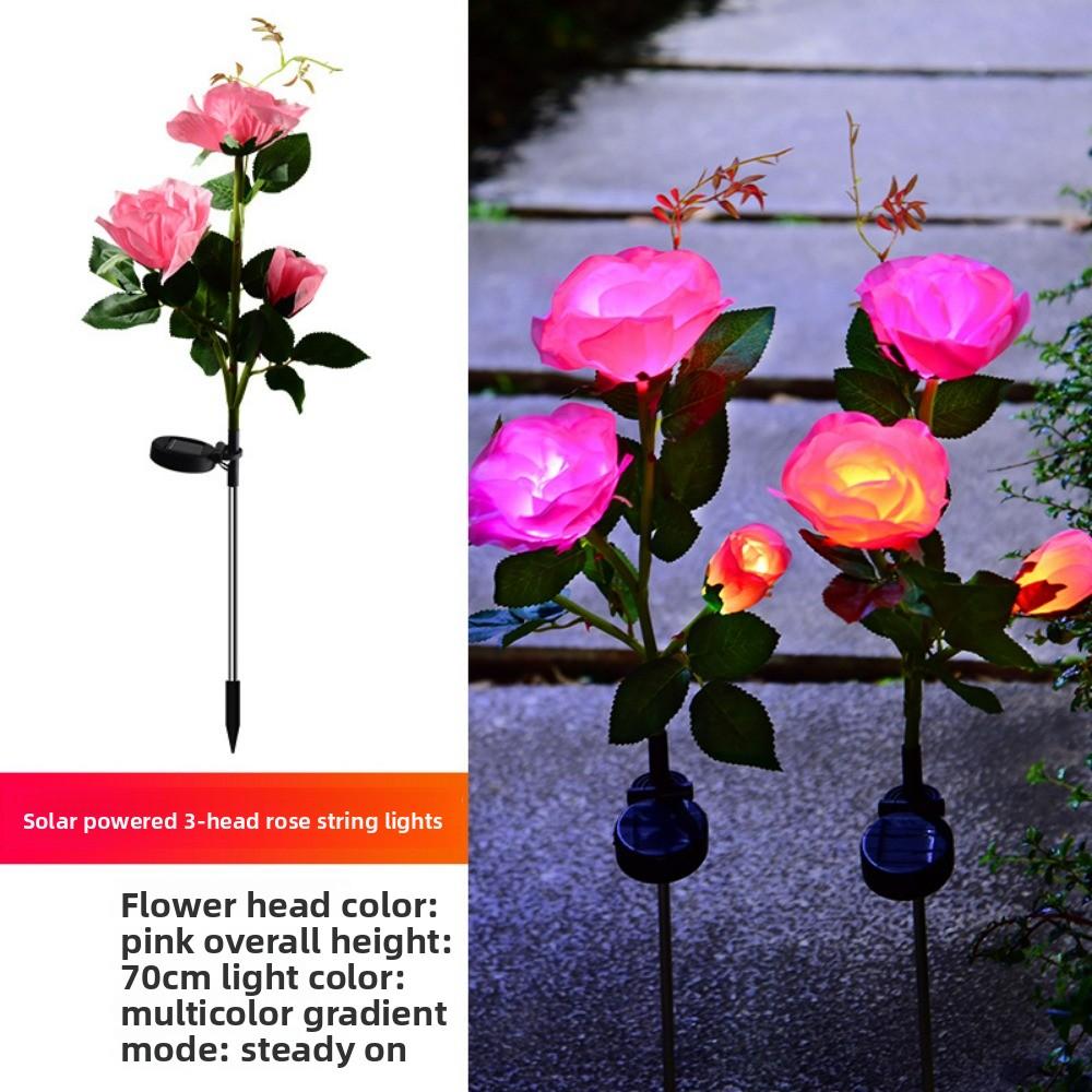 1/3 Heads LED Simulated Solar Lights Waterproof 5 Colors Outdoor Decorative Solar Light Lawn Decoration Landscape Light