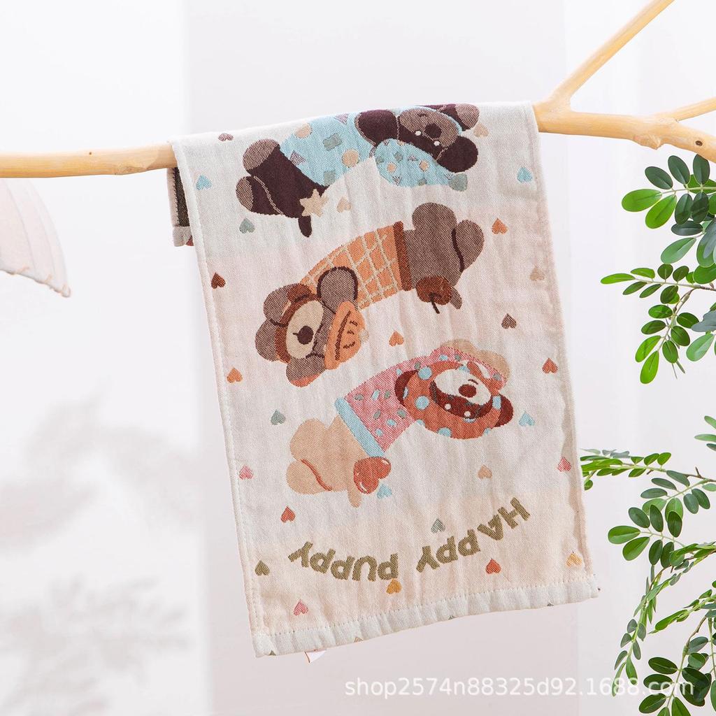 Pure Cotton Gauze Children's Washcloth - Soft, A-Class Towel for Baby, Bath, & Face Use.
