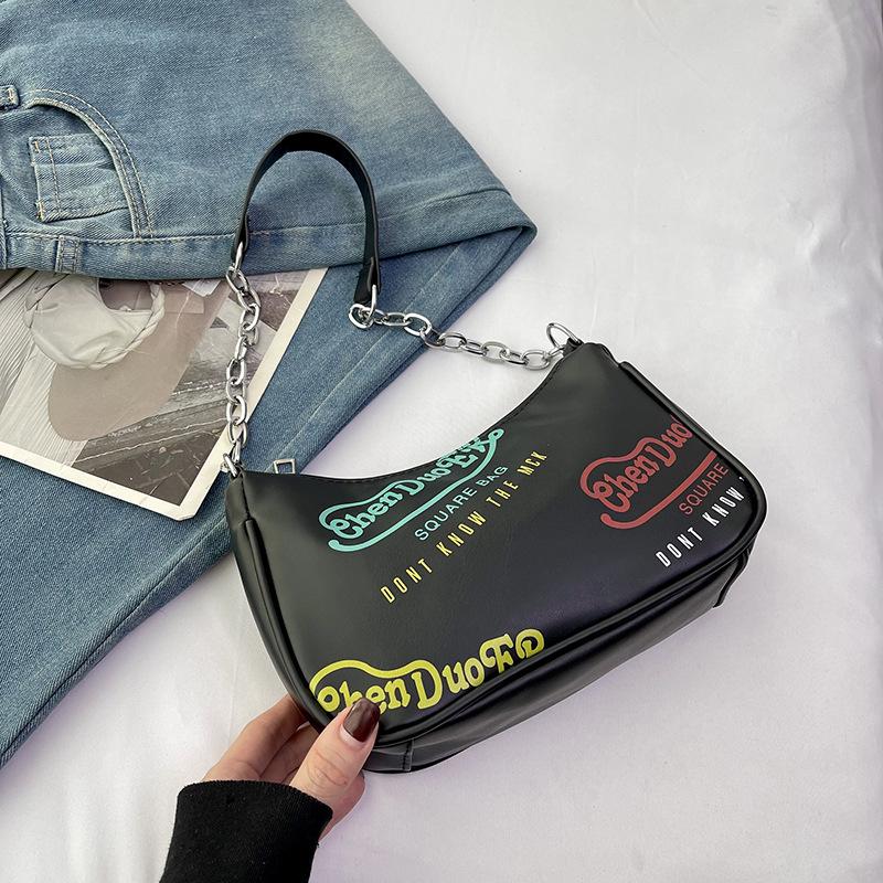 

Сумка женская летняя 2024 года, новая повседневная сумка для поездок на работу, сумка через плечо, индивидуальная трендовая сумка через плечо, модная сумка Niche чёрный