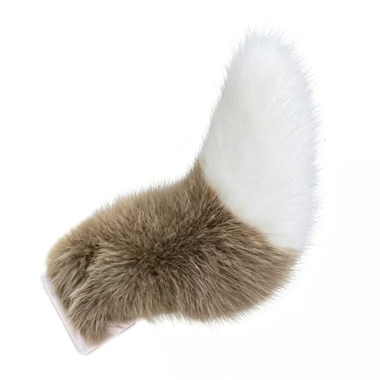 Electric Wagging Tail for Car USB Rechargeable Fox Tail Decoration with Remote Control