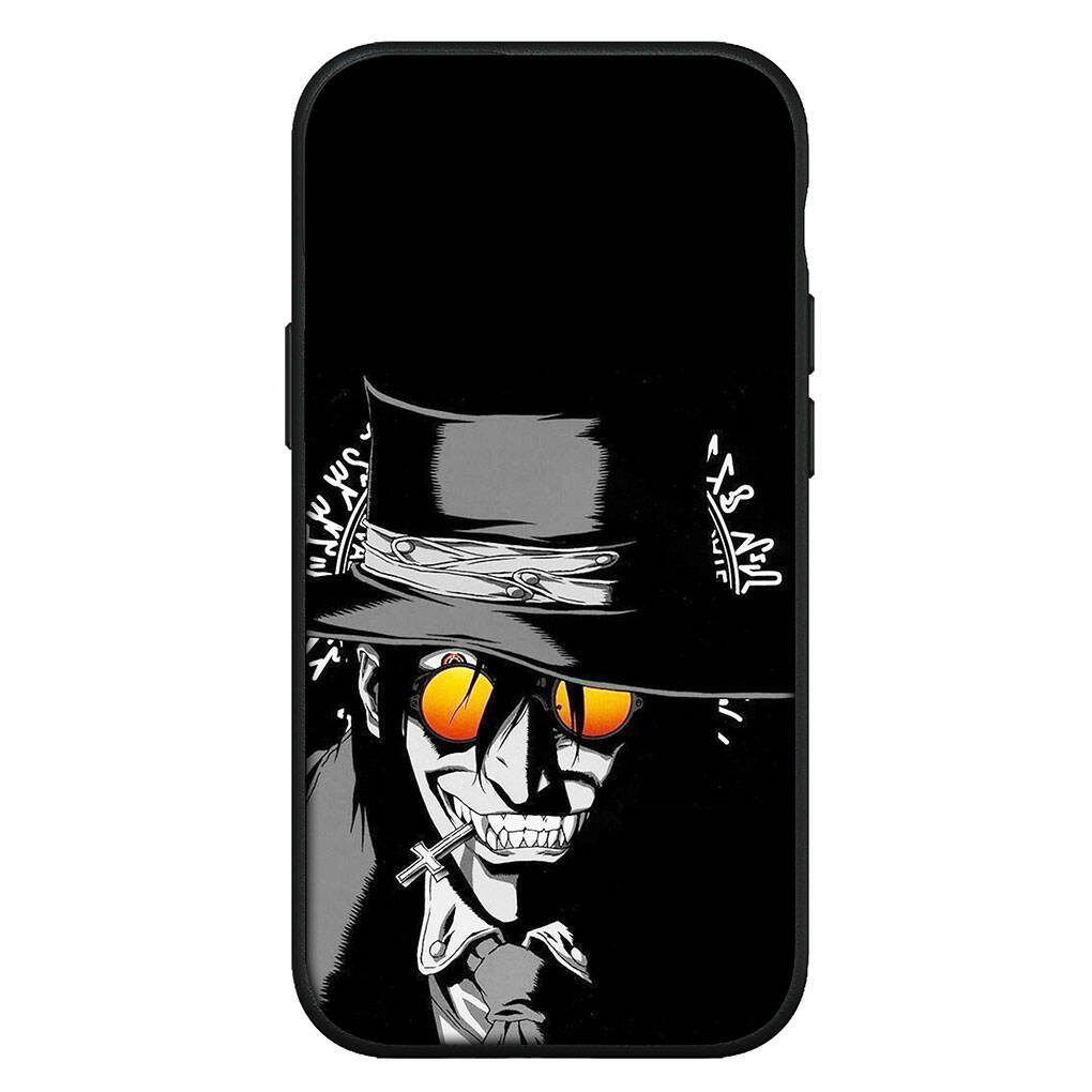 Coque pour iPhone 17 16 15 Xiaomi Poco Redmi Note 14 13 12 11 Pro Max 9 16e Samsung Galaxy S25 S24 S23 OPPO Huawei Dessin animé Hellsing Alucard Coque de téléphone