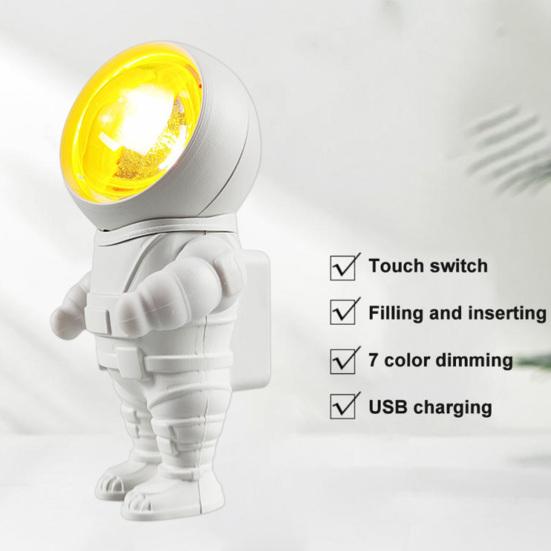 

1 Set Sunset Light Colorful Light Adjustable Brightness 360 Degrees Rotation Sensitive Touch Sensor Energy-saving Starry Sky Astronaut Projection Lamp