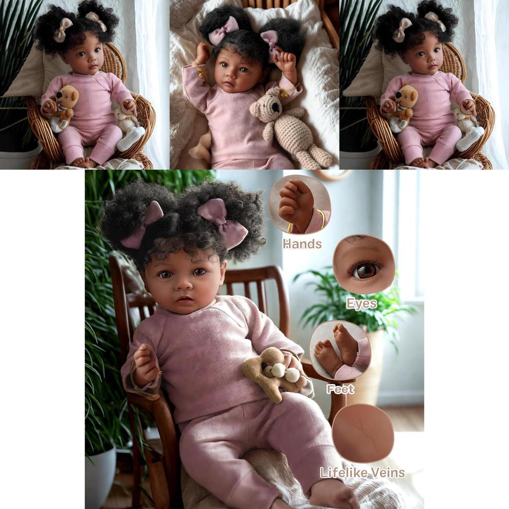 Silikonpuppe mit Stoffkörper für Sammler und Reborn-Enthusiasten