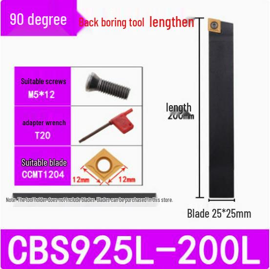 45°/90° Rough Boring Bar Holder with Replaceable Head & CBS/BSB Cutter