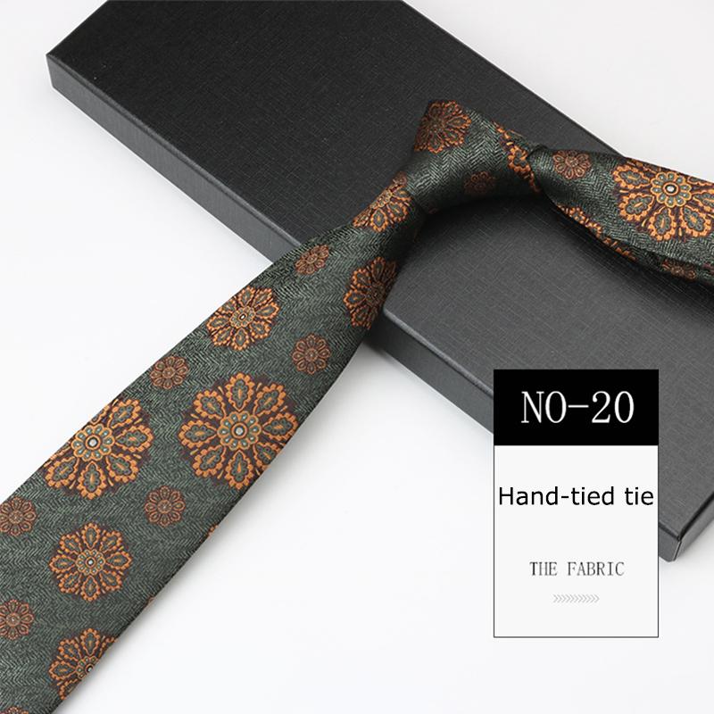 1 Stück Business Formelle Krawatte mit Botanischer Stickerei Handgefertigte Seidenkrawatte mit Floralem Paisley-Design 148x8cm