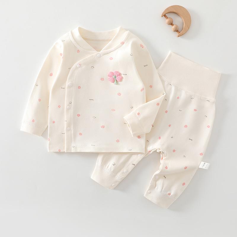 Autumn Baby Clothes Set: Cotton Pajamas & Pants for Newborns (Unisex)