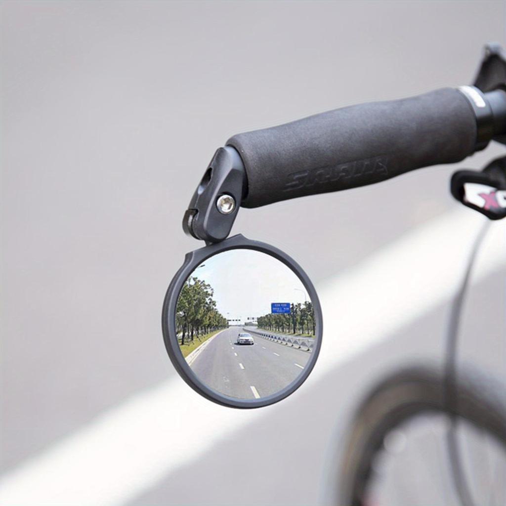 1pc Mountain Bike Folding Rearview Mirror Adjustable Handlebar Reflector End Mirror View Convex Bar Alloy Rear Aluminum