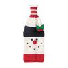 Christmas Wine Sweater Cover Handmade Knitted Cartoon Santa Snowman Reindeer Bottle Sleeve for Winter Dining Table Decoration