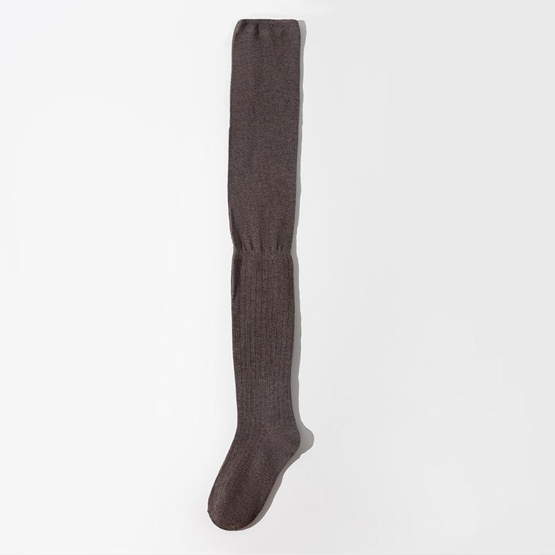 Socks Women'S Knee Socks Autumn And Winter, Thigh Socks Pure Cotton Sweat-Absorbing Japanese Stacking Socks Solid Color Fashion High-Tube Socks