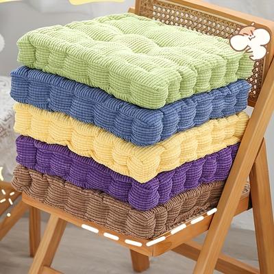 Soft and Thickened Tatami Seat Cushion for Office, Bedroom, and Dining Chair - Round Dandelion Corduroy Chair Cushion for Home Decor