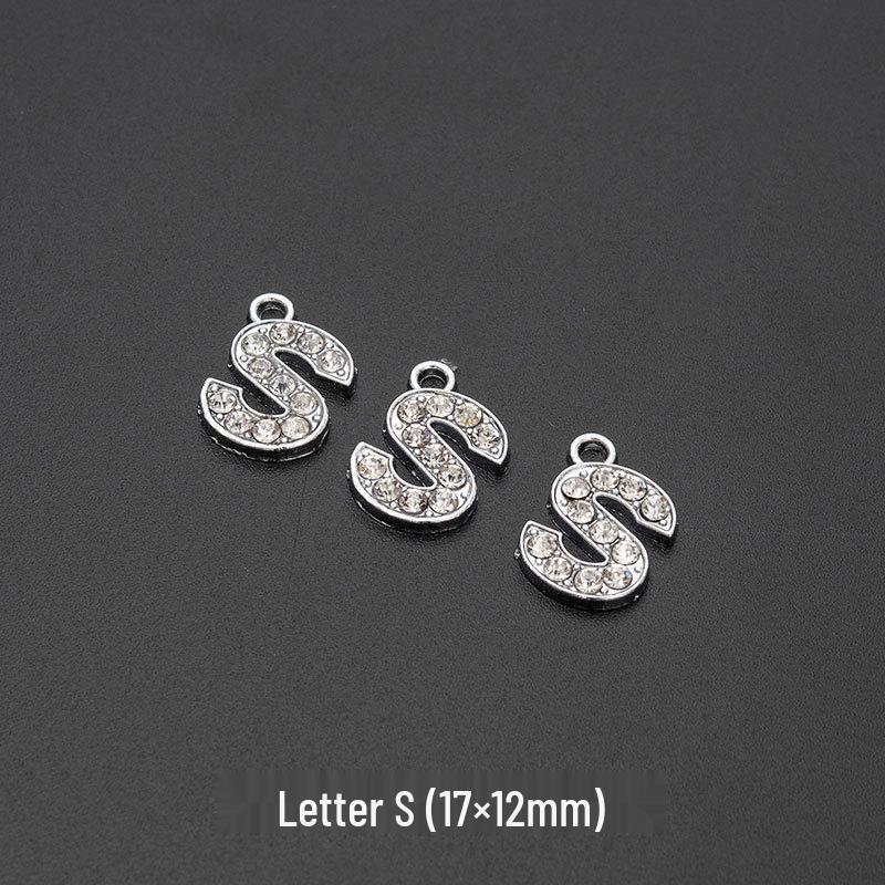 Alloy DIY English Letter & Number Necklace Pendant - Creative Jewelry & Handmade Accessories.
