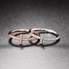 Cross Ring for Women Korean Fashion Micro-inlaid Zircon Dainty Rings Rose Gold Color Crystal Finger Accessories Jewelry R715