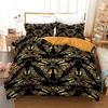 Golden Butterfly Down Comforter Set - Bedding Set - 3 Piece Comforter Cover Set
