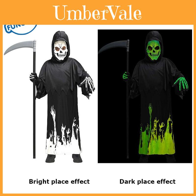 Authentic Grim Reaper Cosplay Costume For Kids