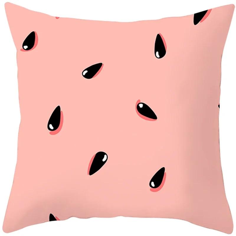 Tropical Style Fruit Cactus Printed Pillow Case Home Decor for Sofa Office Polyester Throw Pillow Cover Decorative Cushion Cover