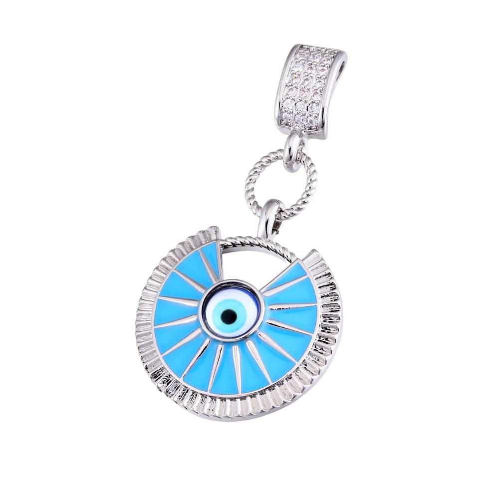 18K Gold Plated Devil's Eye Heart & Star Pendant Necklace