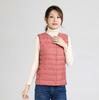 New Light Down Liner Vest Women's Collarless White Duck Down Warm Large Size Inner Vest