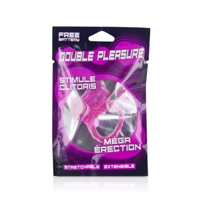 Anneau vibrant - Glamy - Rose - Vibration - Piles interchangeables - Extensible