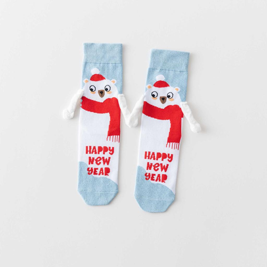 New Christmas Socks Hand Socks Socks Amazon Cross Border Socks Personalized Medium Cotton Socks