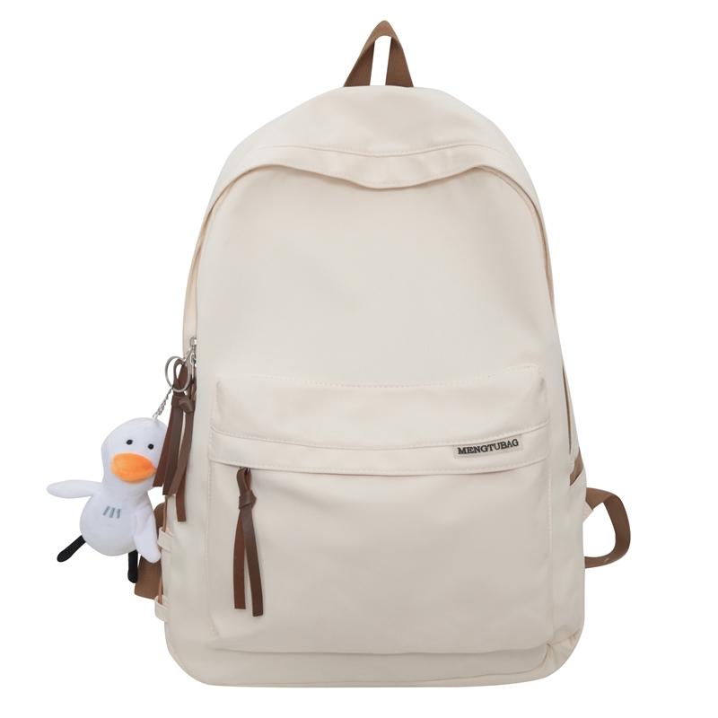 

Дорожній рюкзак великої місткості Однотонний шкільний рюкзак для молодших школярів білий