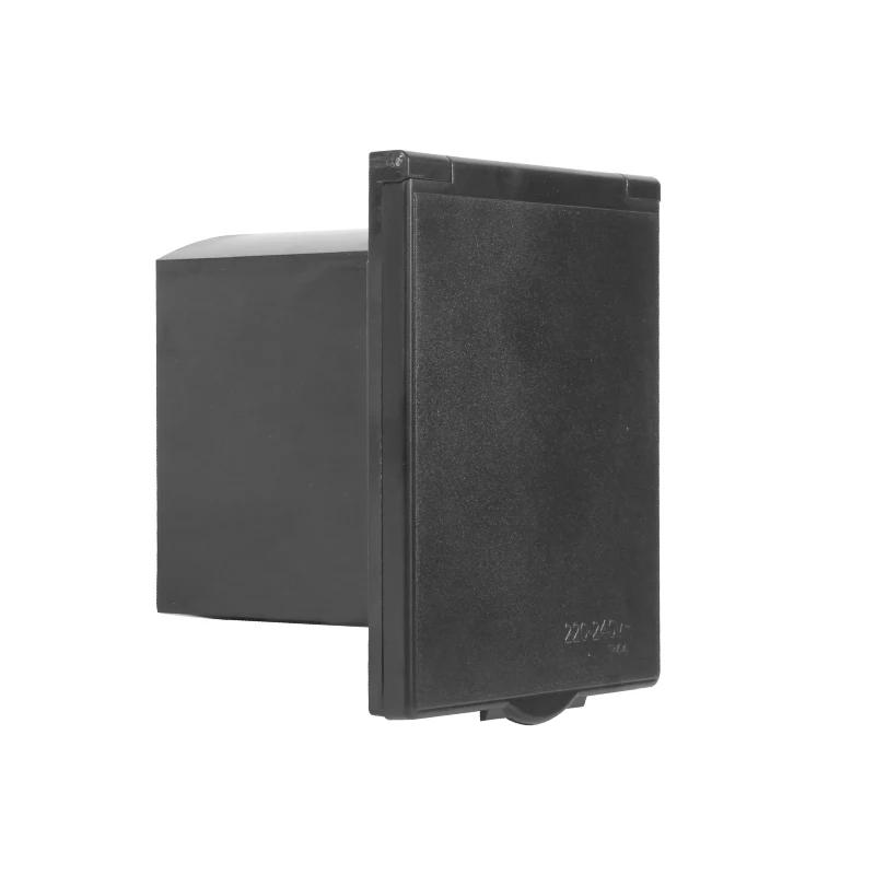 86mm Waterproof Power Outlet Box – USB & AC Socket for RV, Motorhome & Caravan (IP65)