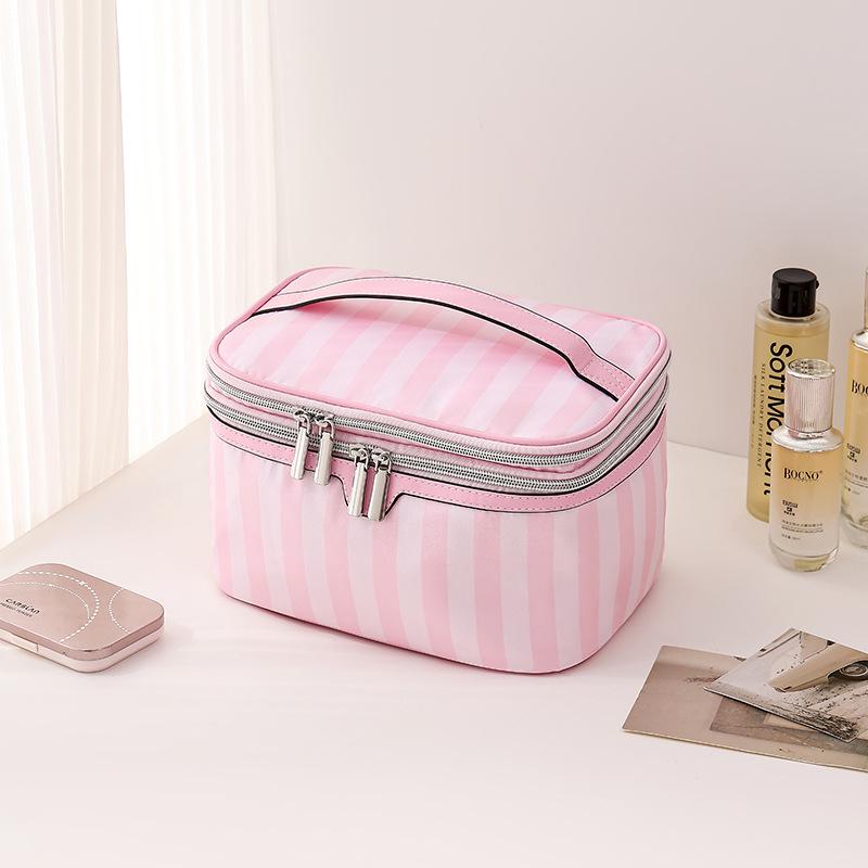 Szykowana dwupoziomowa kosmetyczka podróżna: Uroczy, Pojemny, Przenośny Organizer na Kosmetyki