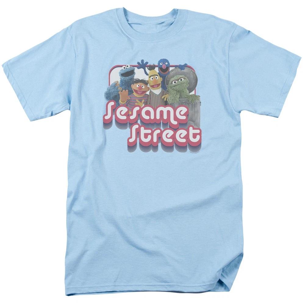 Sesame Street - Groovy Group - Unisex Short Sleeve Children s T-shirt - Blue 110