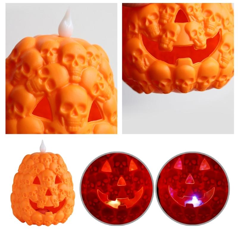 Set of 6 Halloween Decoration Pumpkins Decorative Halloween Pumpkin Lights LED Light Ornament for Indoor Decoration