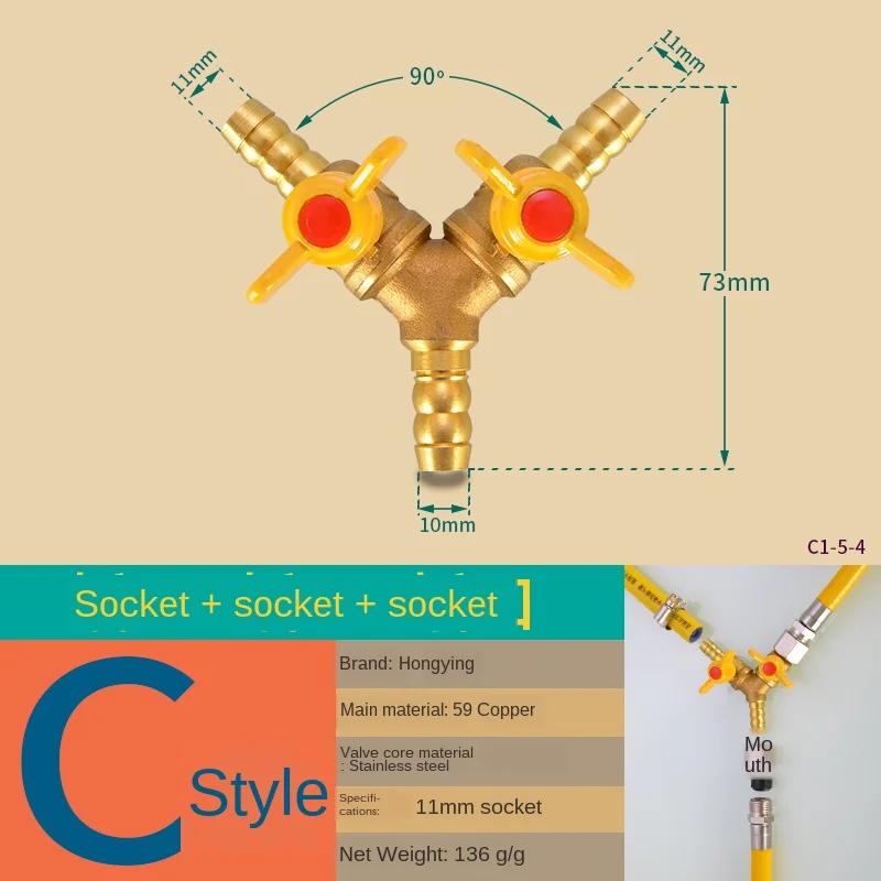 

Фітинги для труб 1/2 IN Фітинги для кульових кранів Зріджений газ Газопровідний клапан Перемикач Мідний стрижень Мідний сердечник Трійник Розетка 16mm