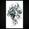 Black Dragon Fake Temporary Tattoos For Men Women Wolf Flower Tattoo Sticker Wings Creative Coyote Water Transfer Tatoo Arm Hand