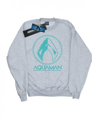 Boys Aquaman Aqua Logo Sweatshirt