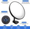 Biqing 2pcs Truck Auxiliary Mirror Round,5.7" HD Glass Convex Wide Angle Truck Under Mirror Adjustable Truck Undermirror Universal Black