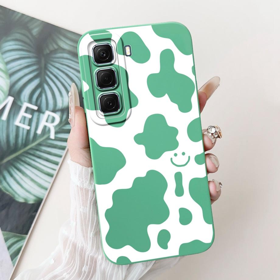 For Infinix Hot 50 50i 4G X6882 X6531 Case Liquid Silicone Soft TPU Back Cover Hot50 Hot50i Phone Funda Gothic Black Night Shell