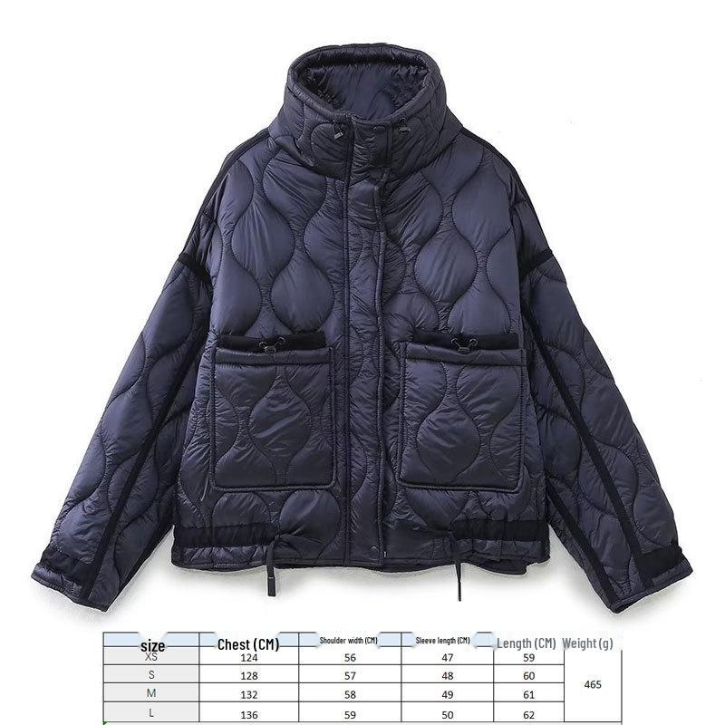 Giacca Trapuntata in Cotone da Donna Inverno 2024 - Moda Street Style, Cappotto a Maniche Lunghe