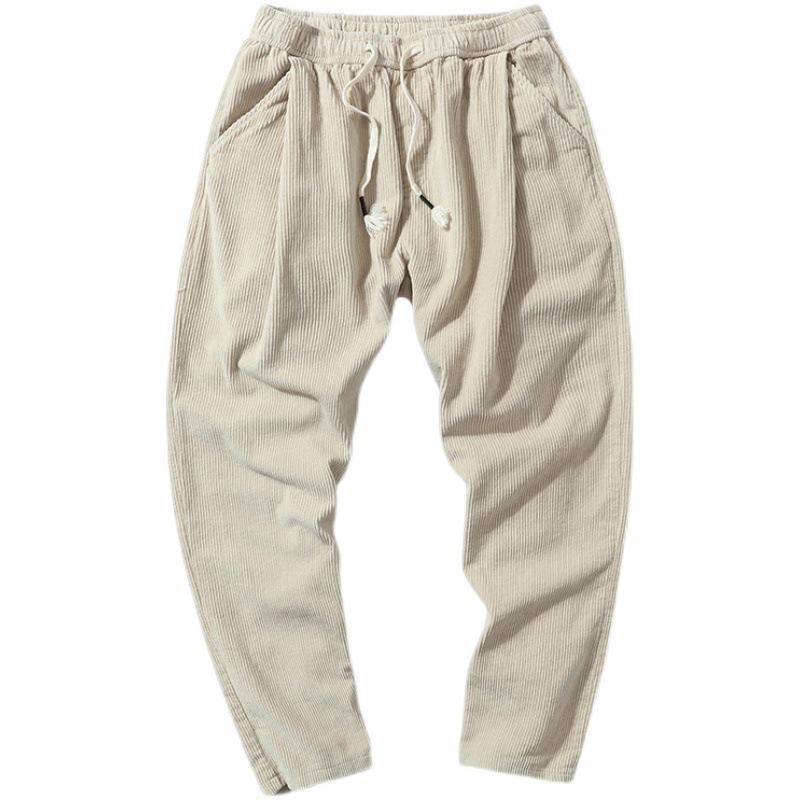 Men's and Women's Retro Japanese-Style Loose Fit Corduroy Pants