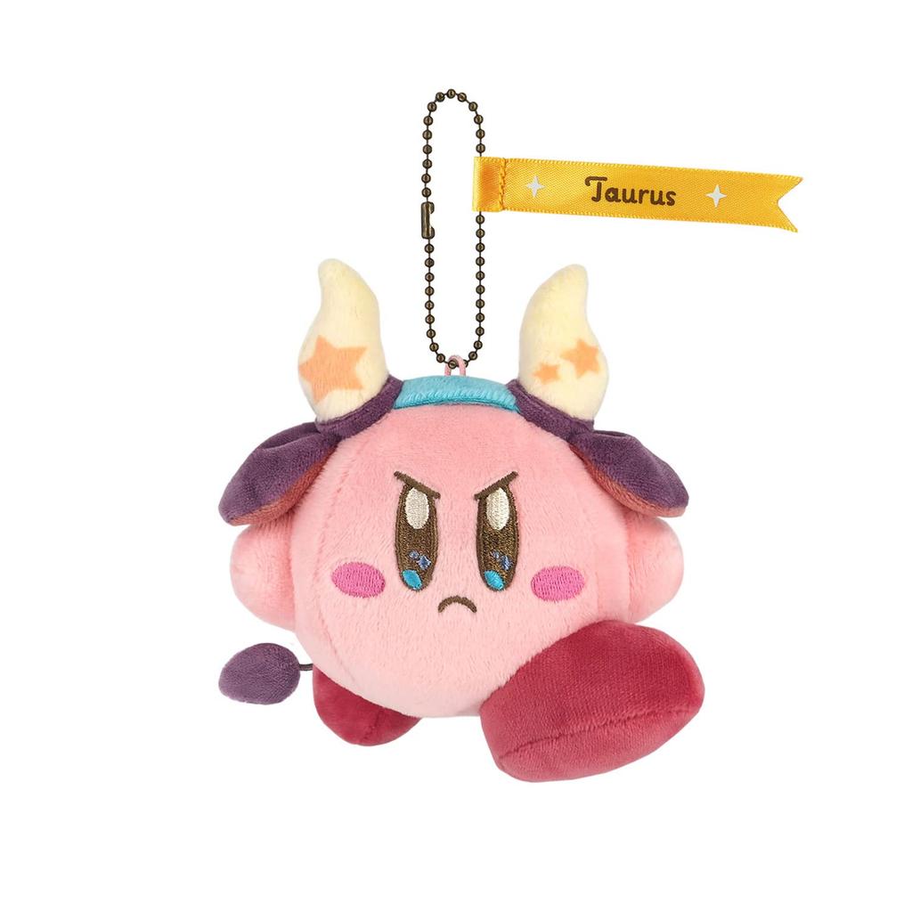 Sanei Boeki Kirby Horoscope Collection Taurus Mascot Plush Toy, 10.5cm W X 10cm D X 13cm H, EA-HC02