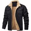 Men's Fleece Lined Workwear Jacket Cotton Casual Warm Autumn Winter Outerwear