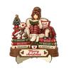 Retro Christmas Centerpieces Book Lover Gifts for Women, Just A Girl Who Loves Wooden Plaque, Winter Home Decor 2D Flat Reading Block Sign with Stand
