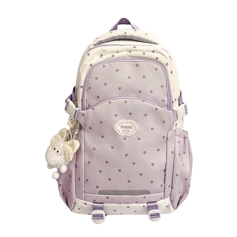 Star Backpack Middle School Students' Lightweight Schoolbag Women's Large Capacity Backpack