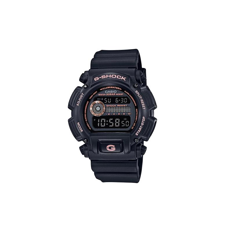 

Casio G-SQUAD series stopwatch timer calendar display quartz movement resin strap Japanese and Korean watch men s watch black dial DW-9052GBX-1A4 чёрный
