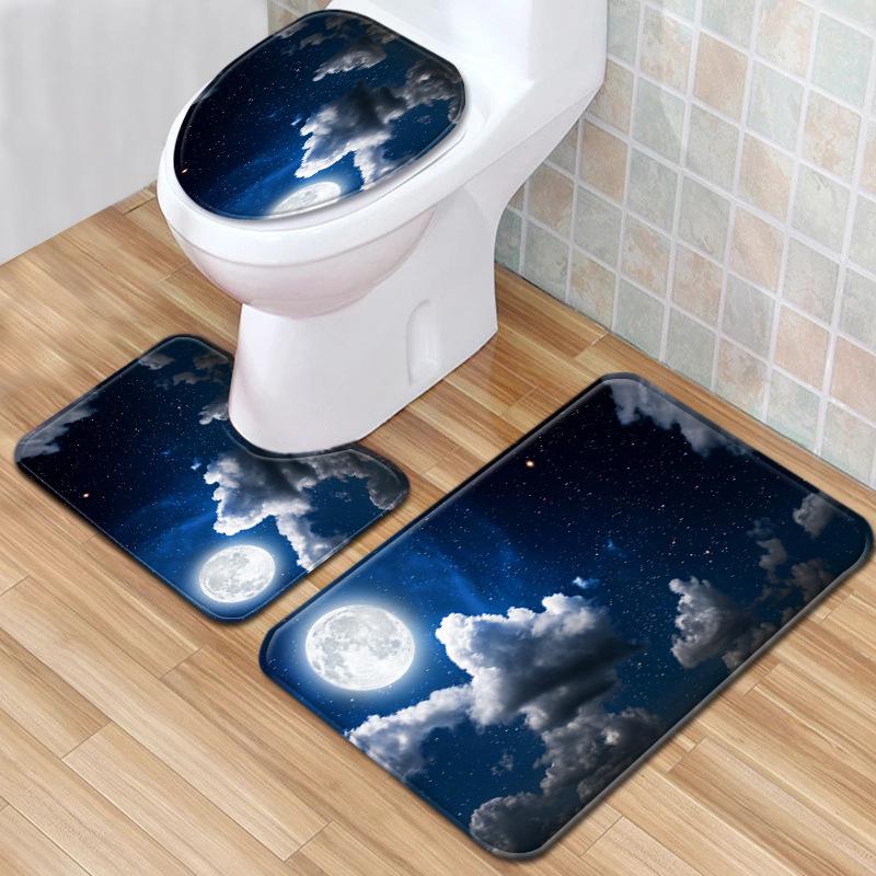 Star Bathroom Floor Mat Toilet Three-Piece Set