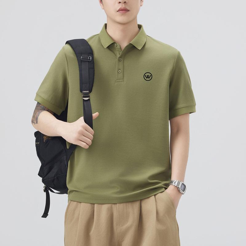 Summer Thin Three-dimensional Silicone Printed Short-sleeved POLO Shirt Men's T-shirt Top