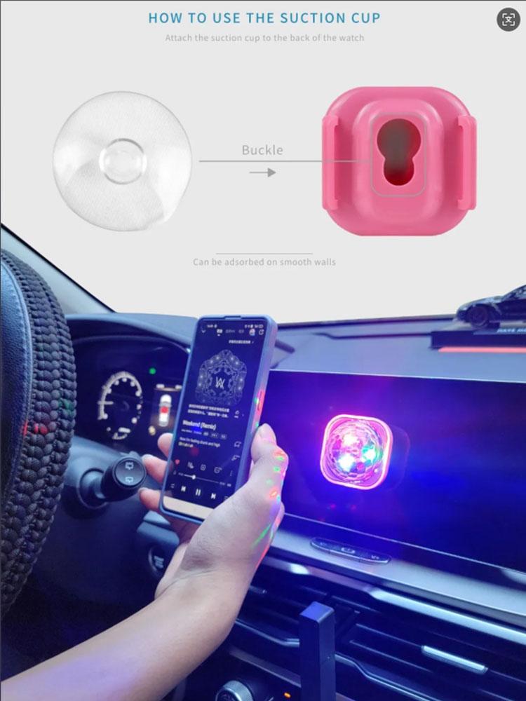 Portable LED Colorful Night Light Disco Stage Light Sound Control Wearable Childrens Toys Watch Ambient Lamp for KTV Concert Bar