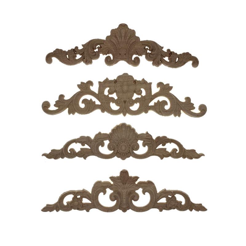 European-Style Solid Wood Carved Rose Flower Decoration Sticker