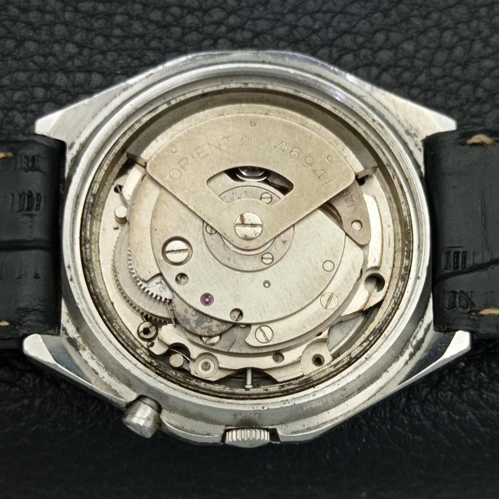 JAPAN VINTAGE ORIENT AUTOMATIC 46941 MENS BLUE COLOR DIAL WATCH a500734-5 R154-a500734