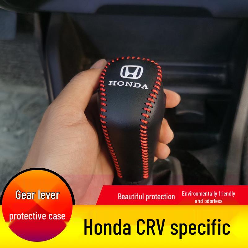 Honda CR-V 2007-2024 Schaltknaufabdeckung, Leder-Schaltstockschutz, Nappa Modifizierte Dekoration