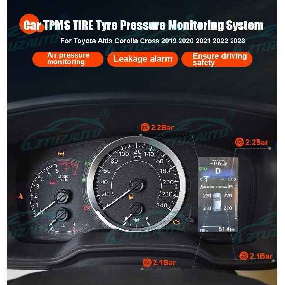 Car TPMS Tire Pressure Monitoring System Pressure Monitor Security Alarm For Toyota Corolla Altis Cross 2019 2020 2021 2022 2023