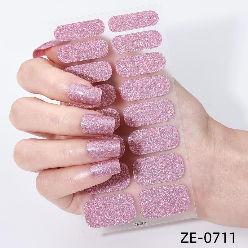 Naklejki na Paznokcie Cover Paski do Malowania Paznokci DIY Błyszczące Brokatowe Samoprzylepne Naklejki Dekoracja Manicure