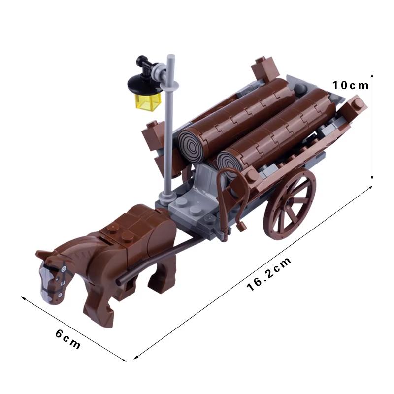 MOC Medieval Scene Building Blocks Military Camp Viking Warrior Soldiers Tent Outpost Pirate Ship Stable Castle Wall Bricks Toy